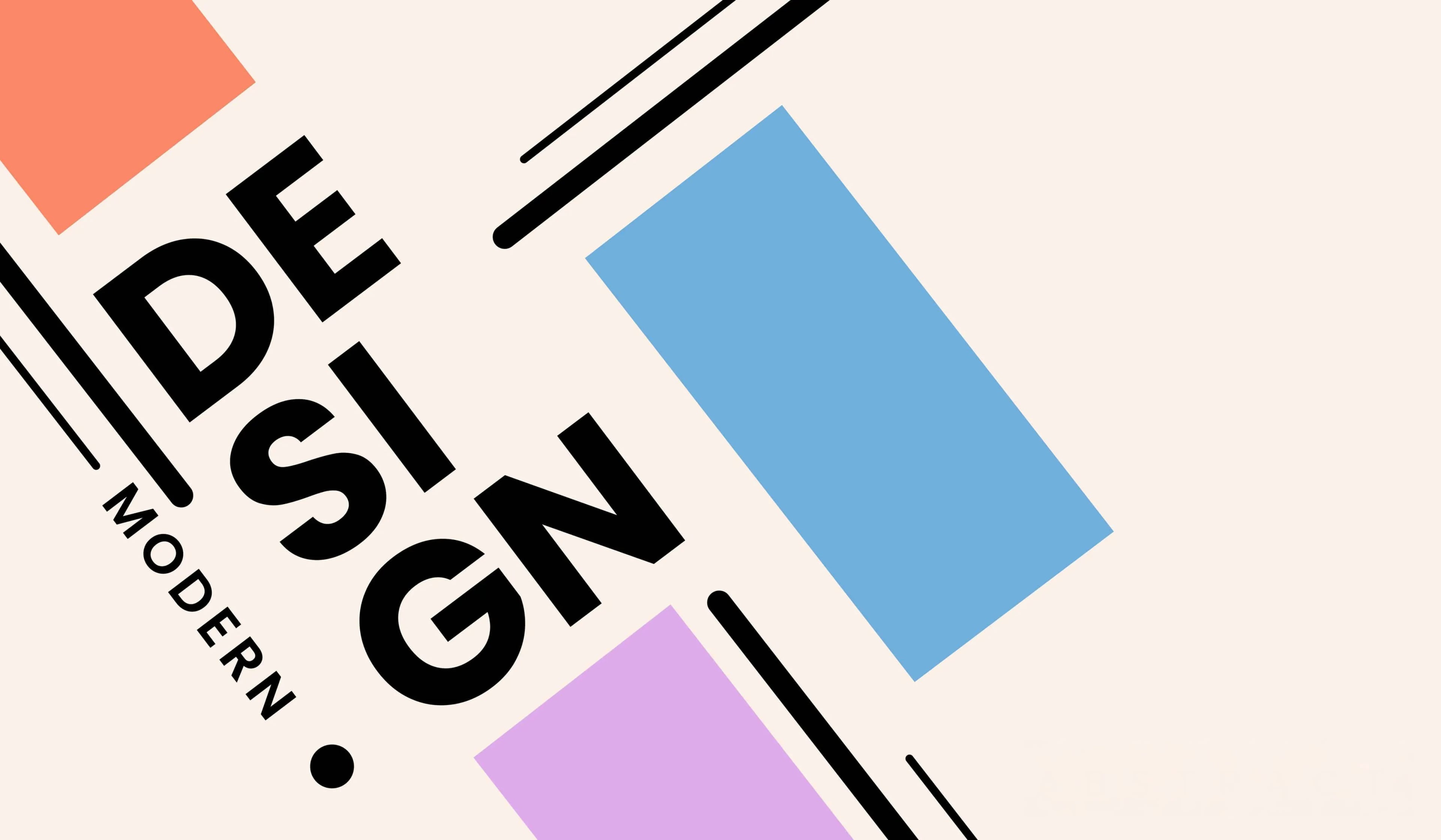 Abstract geometric poster Abstract geometric poster with the word design in bold black letters.