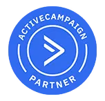 ActiveCampaign Rubix Studios and ActiveCampaign partnership badge.